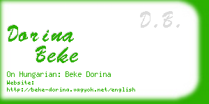 dorina beke business card